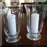 G02. Pair of Villeroy and Boch hurricanes. 14”h - $76 for pair 